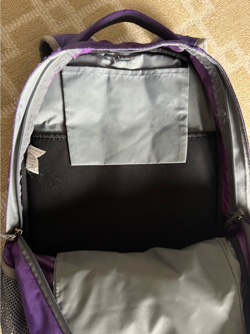 L.L. Bean North Ridge Backpack Purple Laptop Hiking School Travel Daypack - Picture 9 of 14